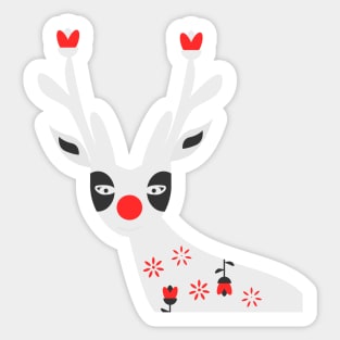 Merry Christmas reindeer Sticker